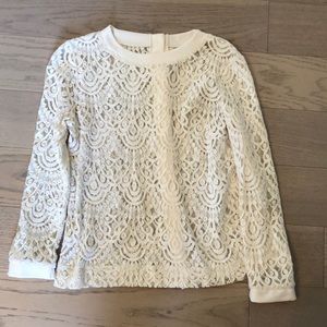 Banana republic long sleeve lace top